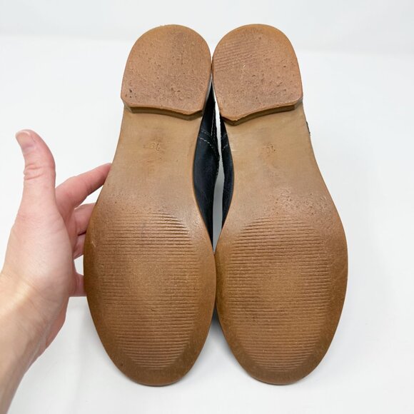 Bed Stu ROAN Gray Leather Flat Ankle Boots Women's Size 10 EUC Pull On - Picture 6 of 11